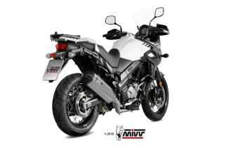 Silencieux MIVV Speed Edge inox/casquette carbone Suzuki DL650 V-Strom