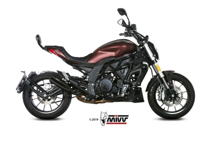 Silencieux MIVV Double Gun Full inox noir Benelli 502C