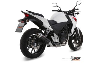 Silencieux MIVV GP inox brossé noir Honda CB500F/CB500X/CBR500R