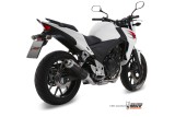 Silencieux MIVV GP inox brossé noir Honda CB500F/CB500X/CBR500R