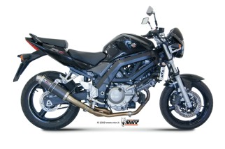 Silencieux + demi-ligne MIVV GP carbone Suzuki SV650