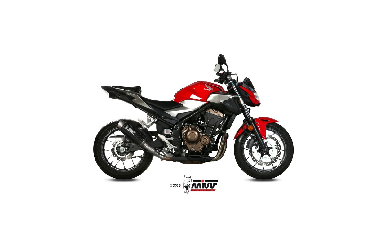 Silencieux MIVV GP Pro carbone/casquette inox Honda CB500F