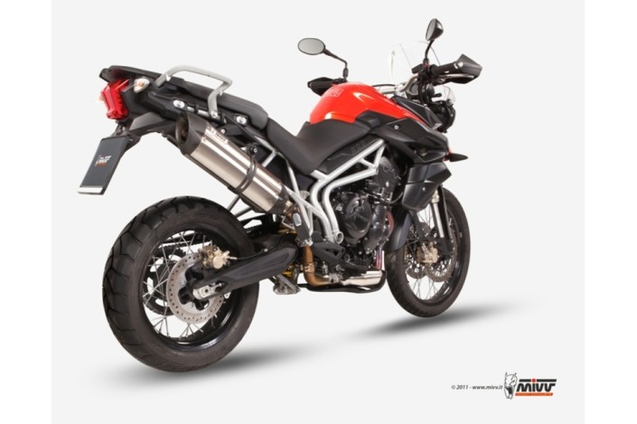 Silencieux MIVV Suono inox/casquette carbone Triumph Tiger 800