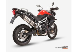 Silencieux MIVV Suono inox/casquette carbone Triumph Tiger 800
