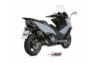 Silencieux MIVV Delta Race Black inox noir/casquette carbone Kymco AK 550