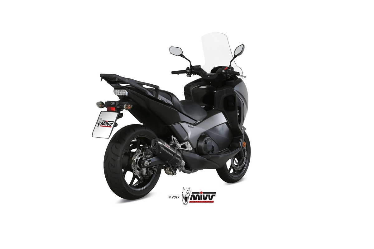 Silencieux MIVV Suono inox noir/casquette carbone Honda integra 750