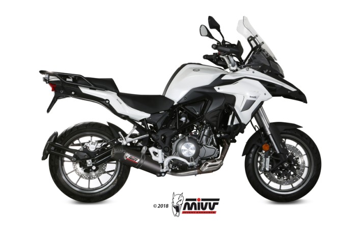 Silencieux MIVV Oval carbone/casquette carbone Benelli TRK 502