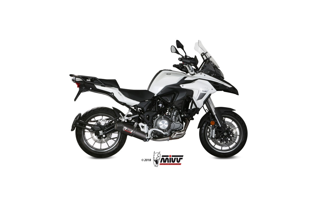 Silencieux MIVV Oval carbone/casquette carbone Benelli TRK 502