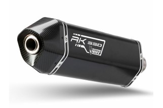 Silencieux MIVV Speed Edge Black inox noir/casquette carbone Kymco AK 550