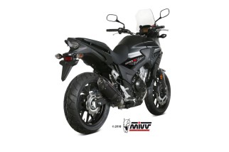 Silencieux MIVV Suono Steel Black/casquette carbone Honda CB500X