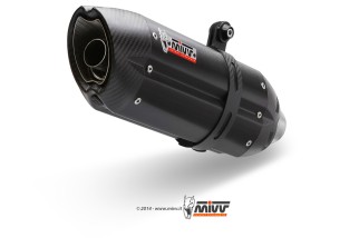 Silencieux MIVV Suono inox brossé noir/casquette carbone Kawasaki ZX10R