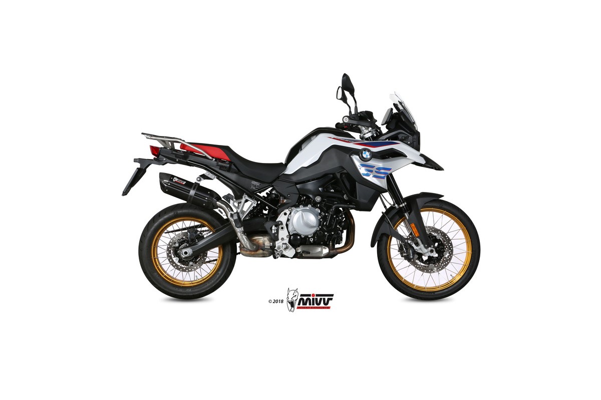 Silencieux MIVV Suono Steel Black/casquette carbone BMW F850GS