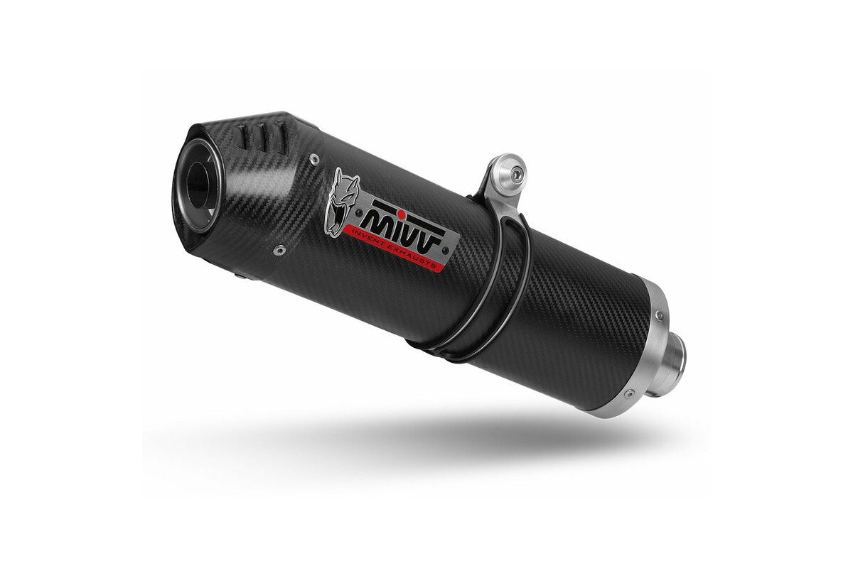 Silencieux MIVV Oval carbone/casquette carbone Honda Integra 750