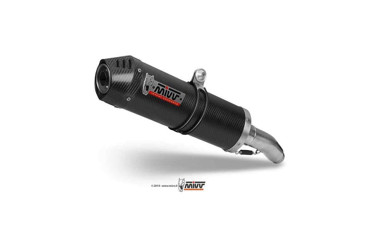 Silencieux double MIVV Oval Carbon Cap carbone Kawasaki Z1000