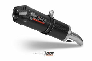 Silencieux double MIVV Oval Carbon Cap carbone Kawasaki Z1000