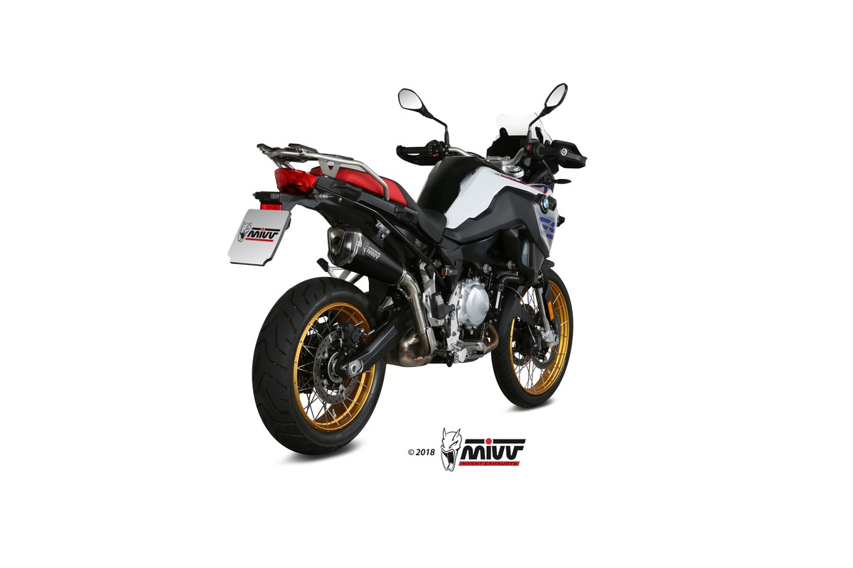 Silencieux MIVV Delta Race Steel Black/casquette carbone BMW F850GS