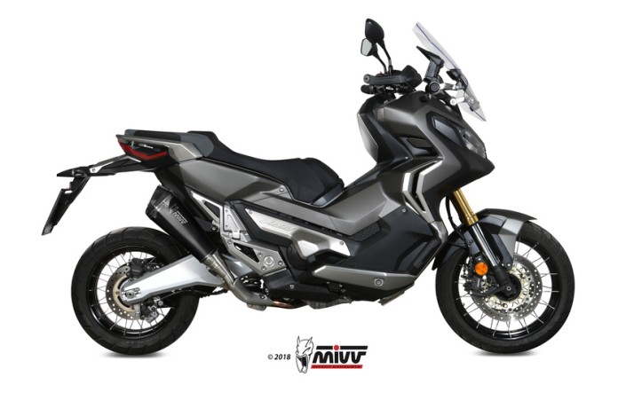 Silencieux MIVV Delta Race inox noir/casquette carbone Honda X-ADV 750