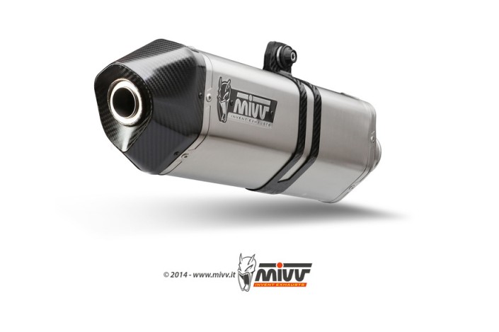 Silencieux MIVV Speed Edge inox/casquette carbone Suzuki DL1000 V-Strom