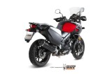 Silencieux MIVV Speed Edge inox brossé noir/casquette carbone Suzuki DL1000 V-Strom