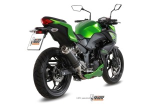 Silencieux MIVV GP inox brossé noir Kawasaki Z300