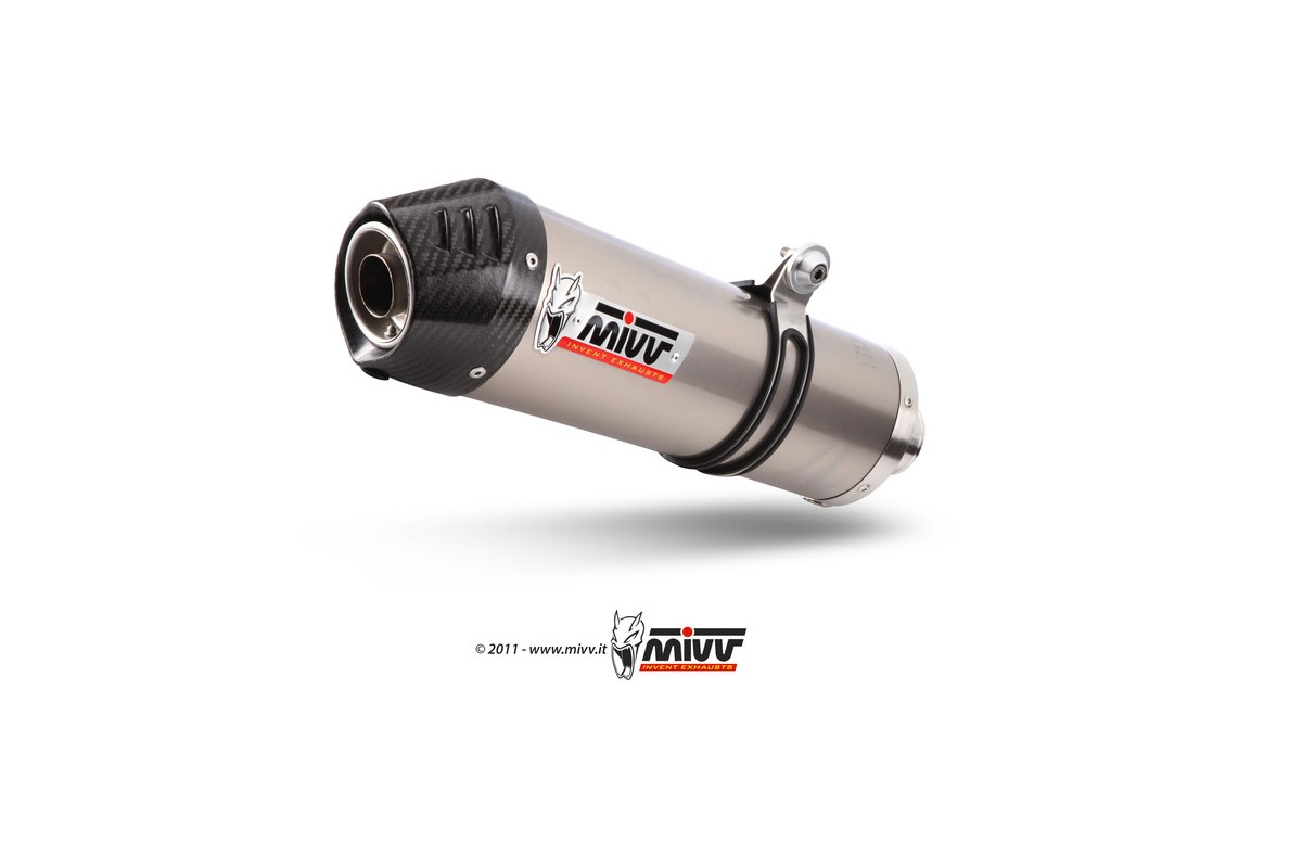 Silencieux MIVV Oval Carbon Cap titane Suzuki