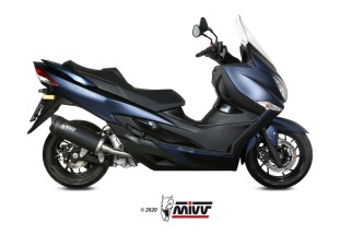 Silencieux MIVV Mover inox noir/casquette ABS noir Suzuki Burgman 400