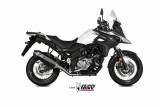 Silencieux MIVV Speed Edge inox noir/casquette carbone Suzuki DL650 V-Strom