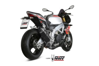 Silencieux MIVV Speed Edge inox noir/carbone - Aprilia Tuono V4 1100