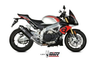 Silencieux MIVV Speed Edge inox noir/carbone - Aprilia Tuono V4 1100