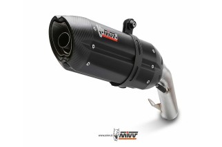 Silencieux double MIVV Suono inox brossé noir/casquette carbone Kawasaki Z1000