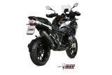 Silencieux MIVV Speed Edge inox noir/casquette carbone BMW R1250GS