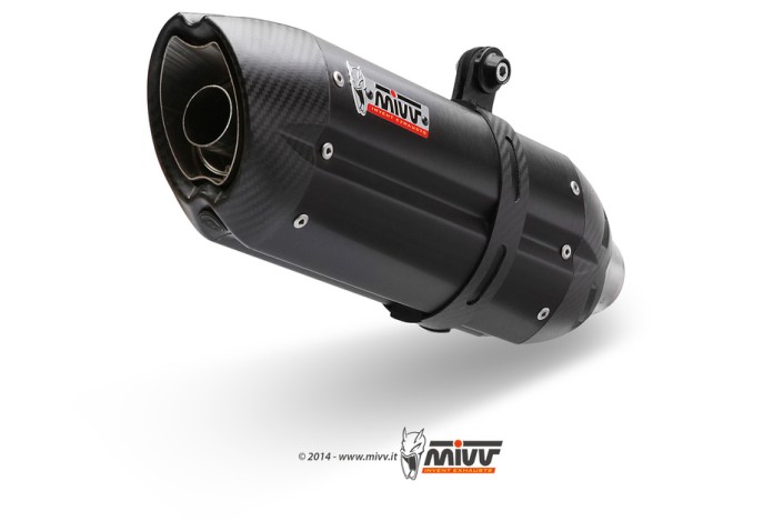 Silencieux MIVV Suono inox brossé noir/casquette carbone Suzuki GSR 750