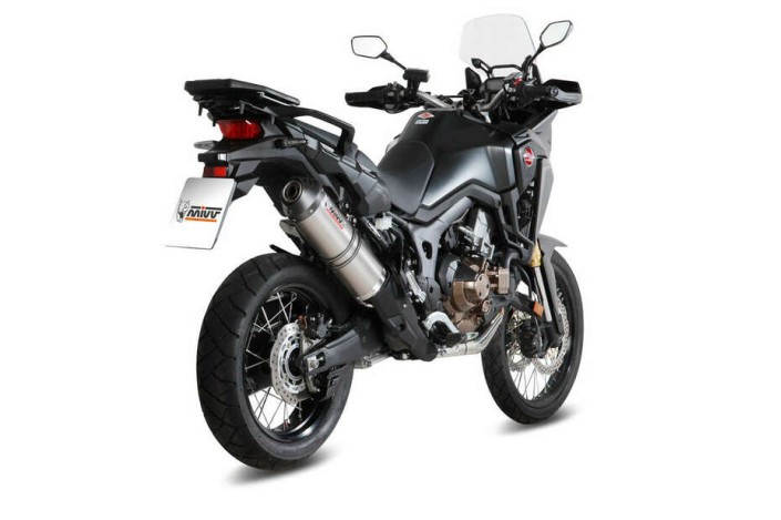 Silencieux MIVV Oval Carbon Cap titane Honda CRF1000L Africa Twin