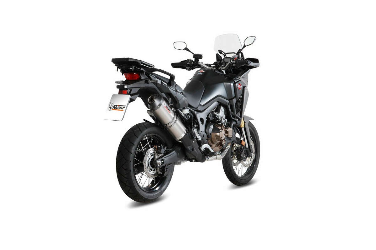 Silencieux MIVV Oval Carbon Cap titane Honda CRF1000L Africa Twin