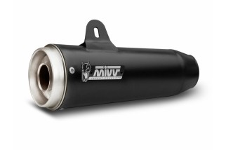 Silencieux MIVV Ghibli inox noir/casquette inox Moto Guzzi V7 III