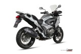 Silencieux MIVV Speed Edge inox noir casquette carbone Honda Crosstourer
