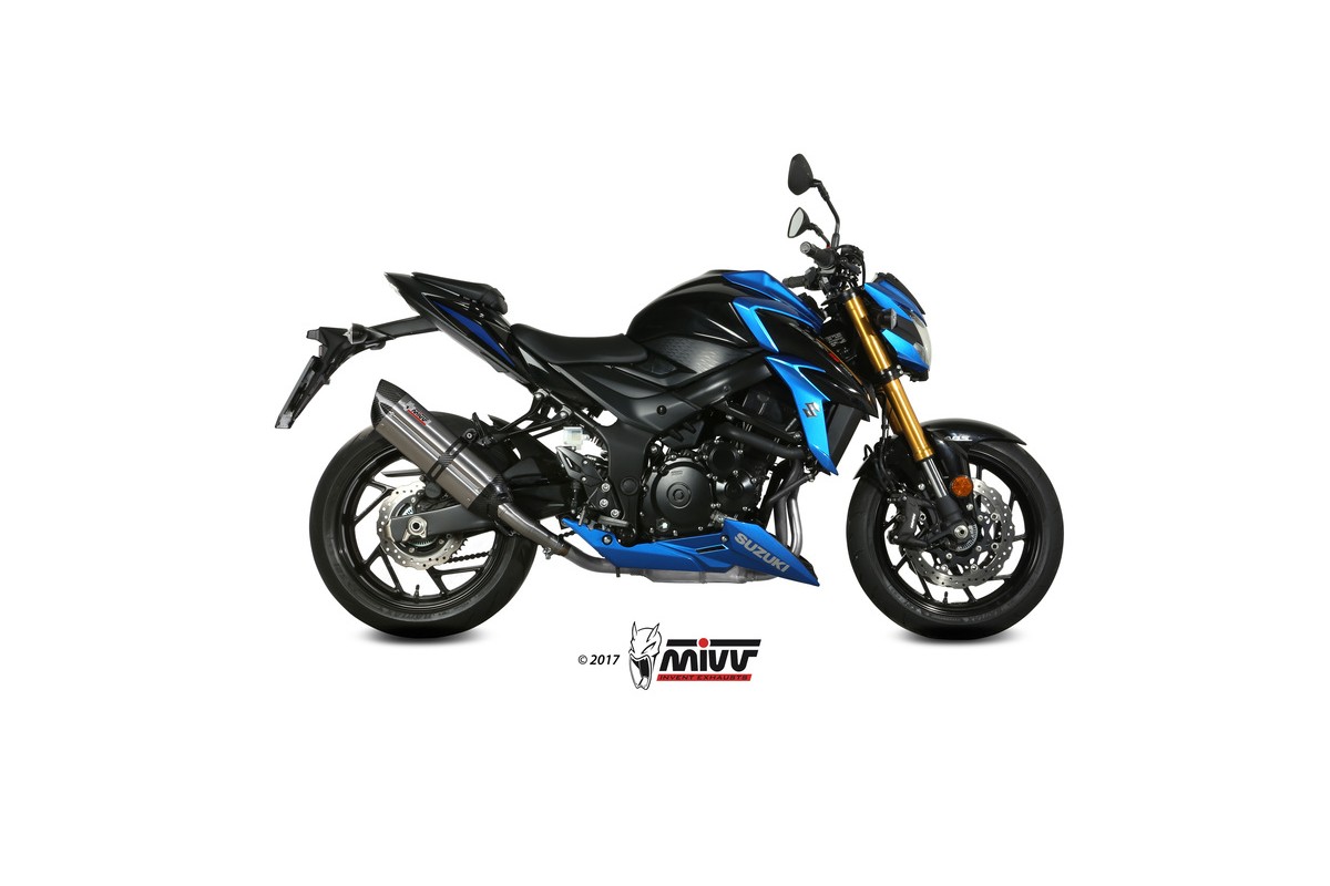 Silencieux MIVV Suono inox/casquette carbone Suzuki GSX-S750