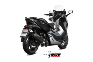 Silencieux MIVV Mover inox noir/casquette ABS noir Honda Forza 300