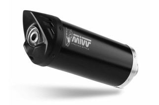 Silencieux MIVV Mover inox noir/casquette ABS noir Honda Forza 300