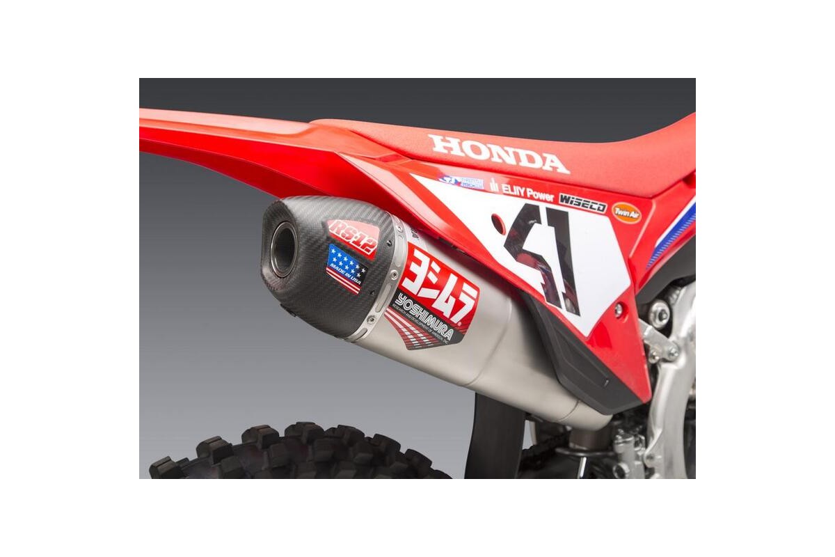 Silencieux YOSHIMURA RS-12 Signature Series inox/carbone - Honda CRF250R/RX