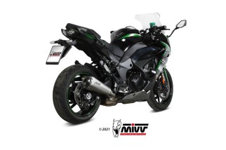 Silencieux MIVV Delta Race inox brossé/carbone - Kawasaki Ninja 1000 sx