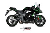 Silencieux MIVV Delta Race inox brossé/carbone - Kawasaki Ninja 1000 sx