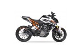 Silencieux IXIL Dual Hyperlow L3XB inox noir / alu - KTM Duke RC125 - XM3357XB