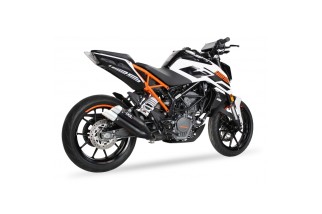 Silencieux IXIL Dual Hyperlow L3XB inox noir / alu - KTM Duke RC125 - XM3357XB