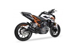 Silencieux IXIL Dual Hyperlow L3XB inox noir / alu - KTM Duke RC125 - XM3357XB