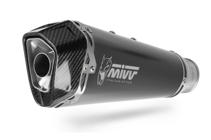 Silencieux MIVV Delta Race inox noir/carbone - Triumph Street Triple R/S/RS