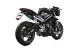 Silencieux MIVV Delta Race inox noir/carbone - Triumph Street Triple R/S/RS