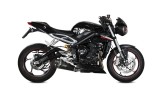 Silencieux MIVV Delta Race inox noir/carbone - Triumph Street Triple R/S/RS